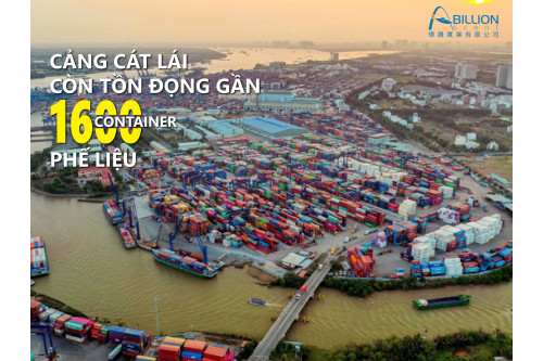 Cảng Cát Lái còn tồn đọng gần 1.600 container phế liệu